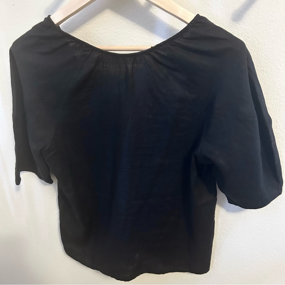 NWT Everlane The Scoop Top in Linen Black size M - Picture 7 of 10